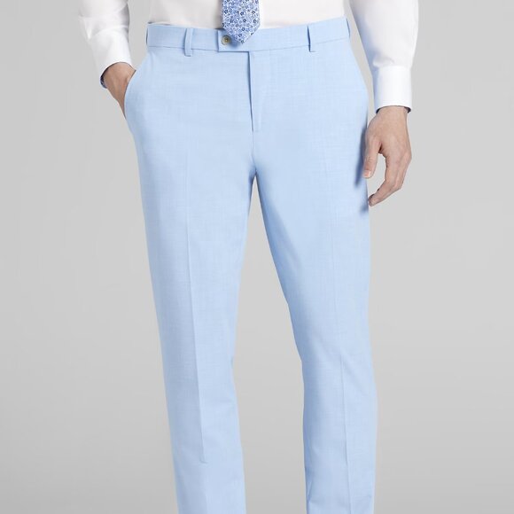 NEW Egara Men's Skinny Fit Suit Separate Pants Sky Blue 32 X 32 - Picture 1 of 5